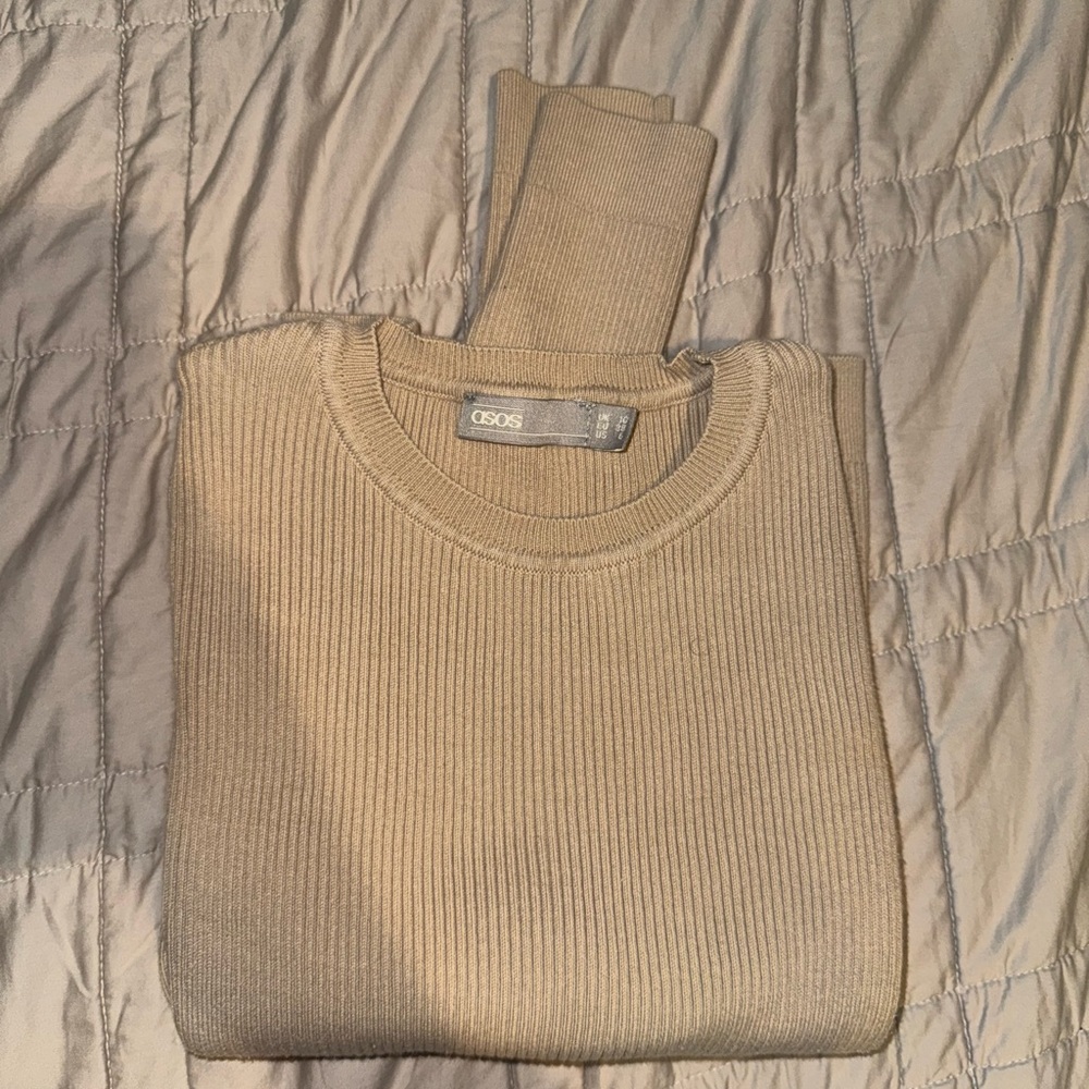 ASOS Tan Ribbed Sweater - Picture 3 of 3
